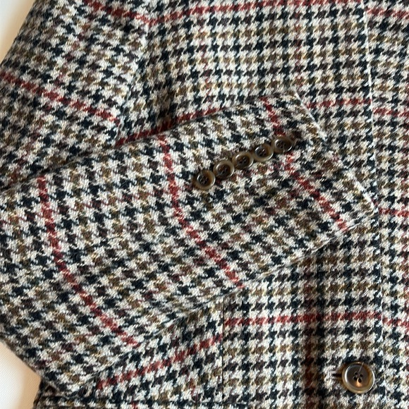 J.Crew Regent Houndstooth Jeweled Collar Wool Blazer- NWT- Size 10 - Picture 7 of 16